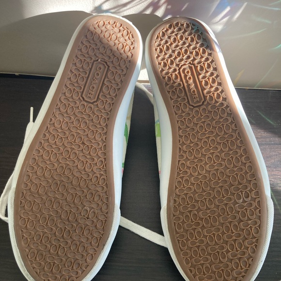 COACH Barrett sneakers size 6.0 multicolor on white signature C’s - Picture 6 of 13